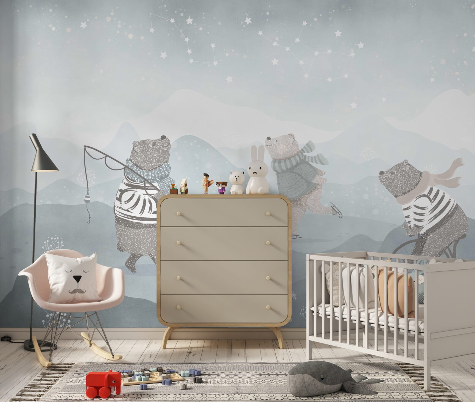 Papier peint ours au repos