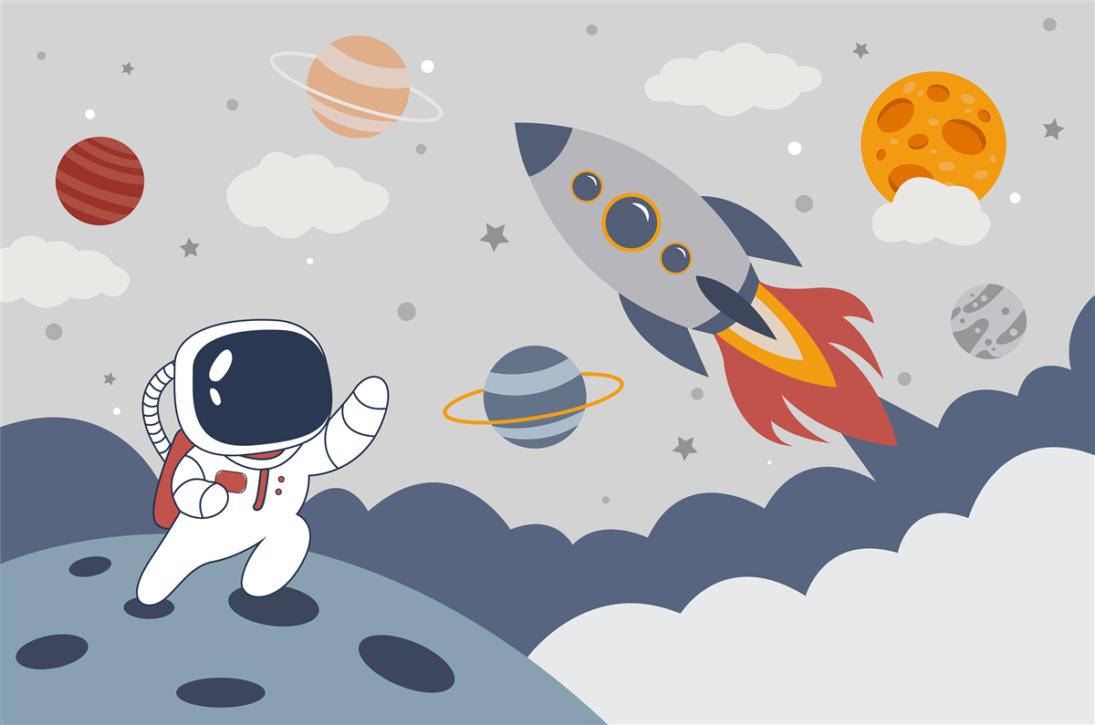 Papier peint un individu dans l'univers