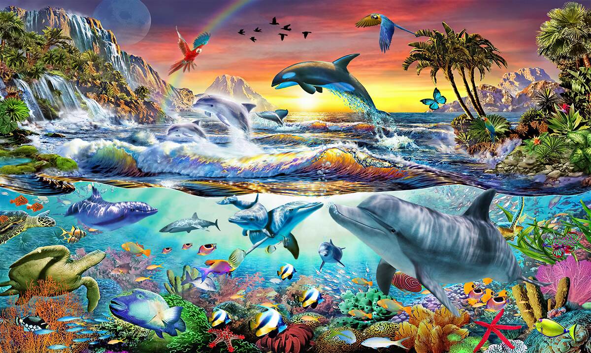 Papier peint baie du paradis