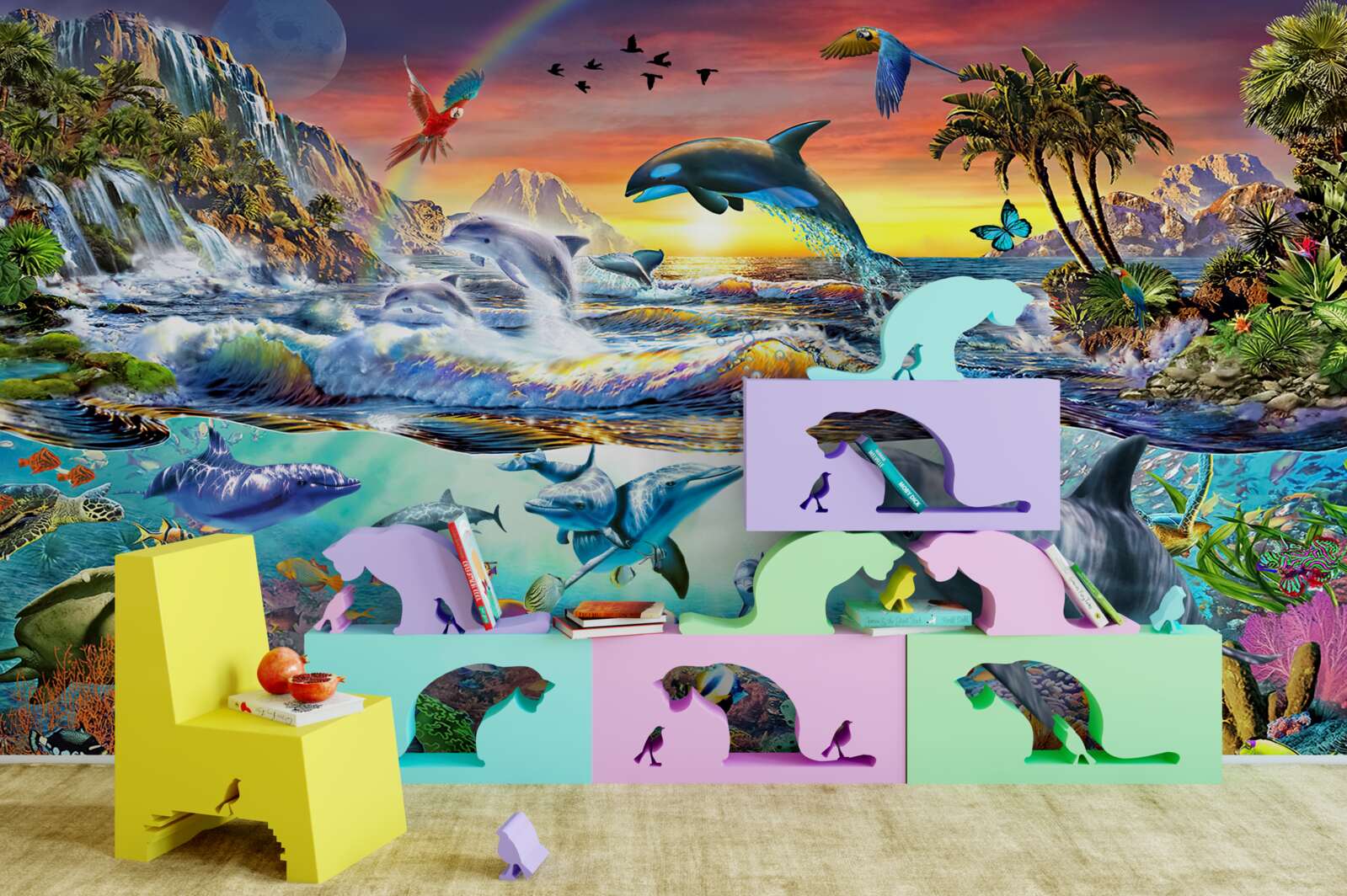 Papier peint baie du paradis