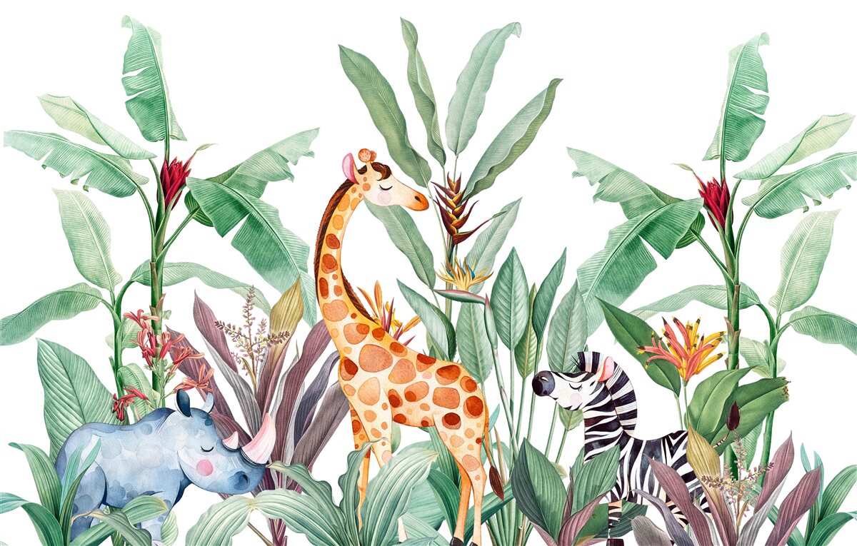 Papier peint les créatures de la nature profitent de ses plaisirs