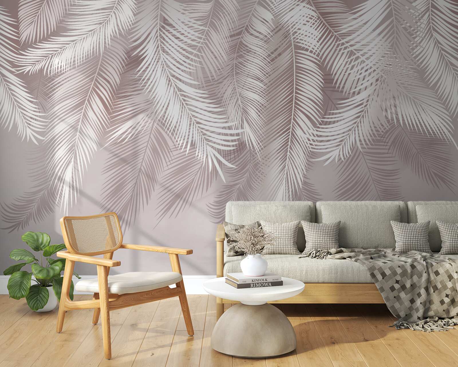 Papier peint de magnifiques feuilles de palmier