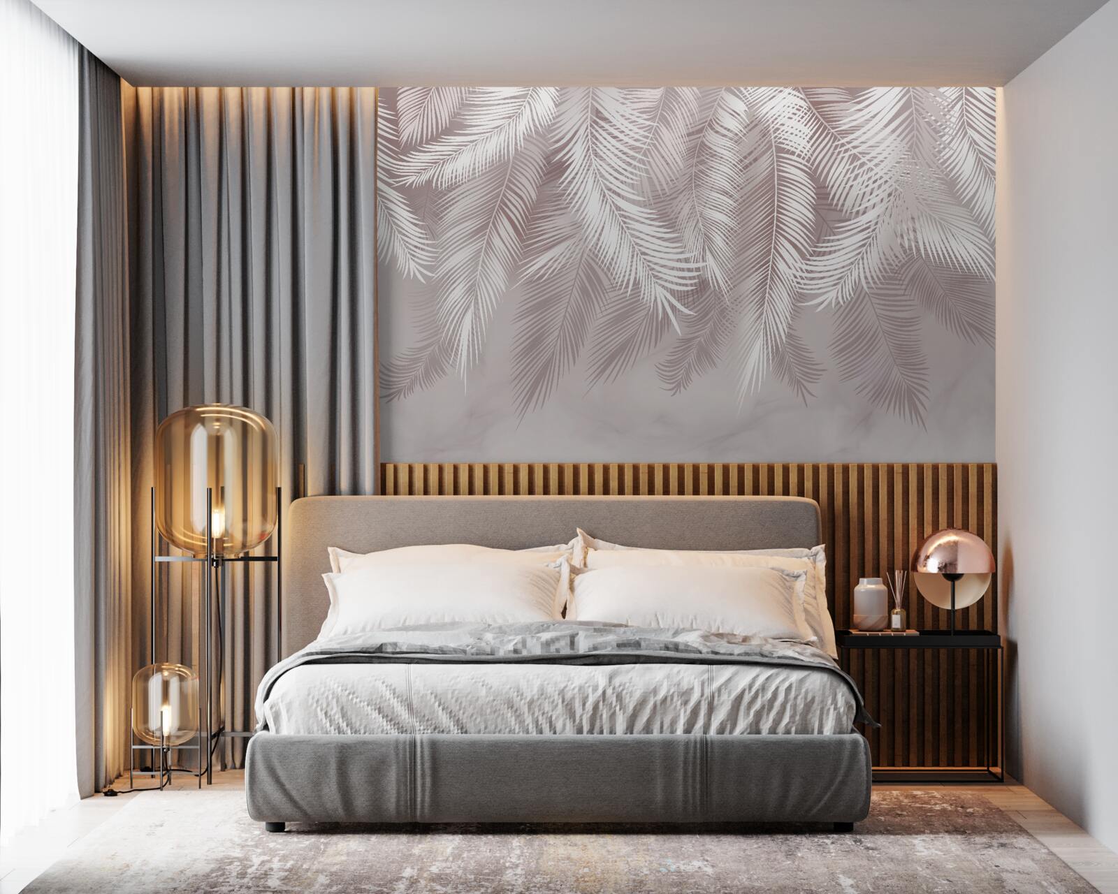 Papier peint de magnifiques feuilles de palmier