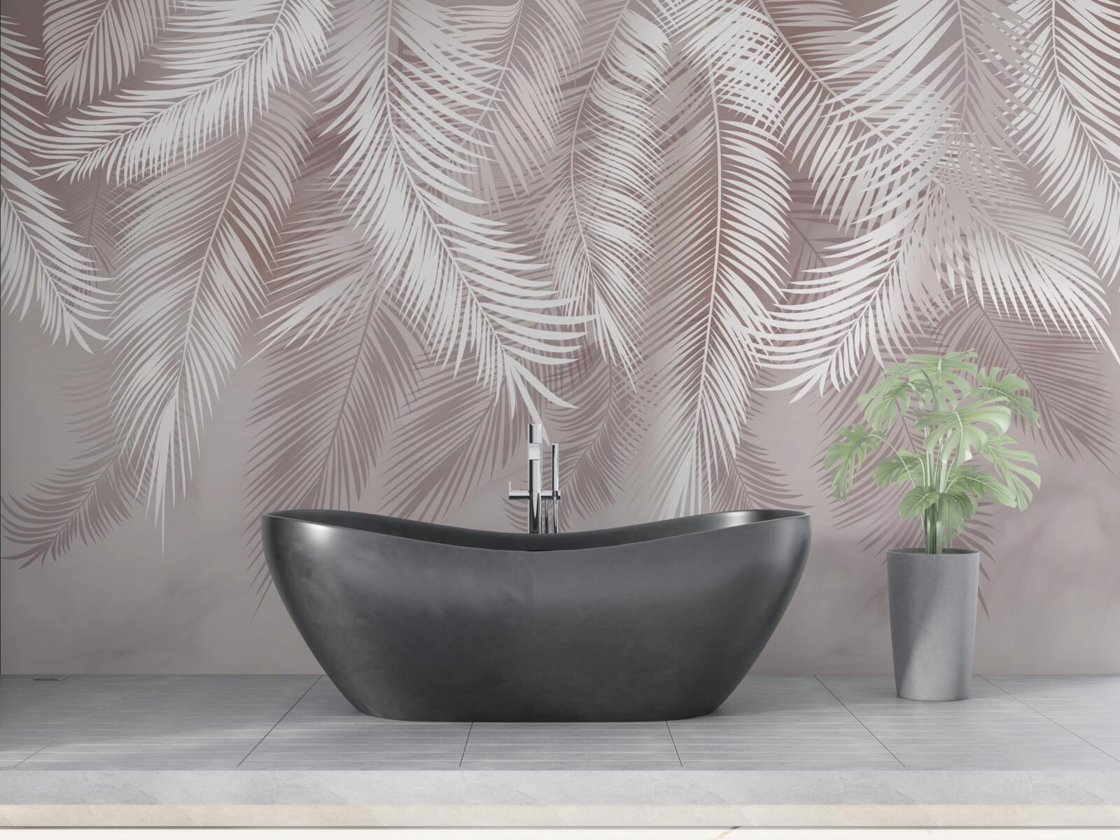 Papier peint de magnifiques feuilles de palmier