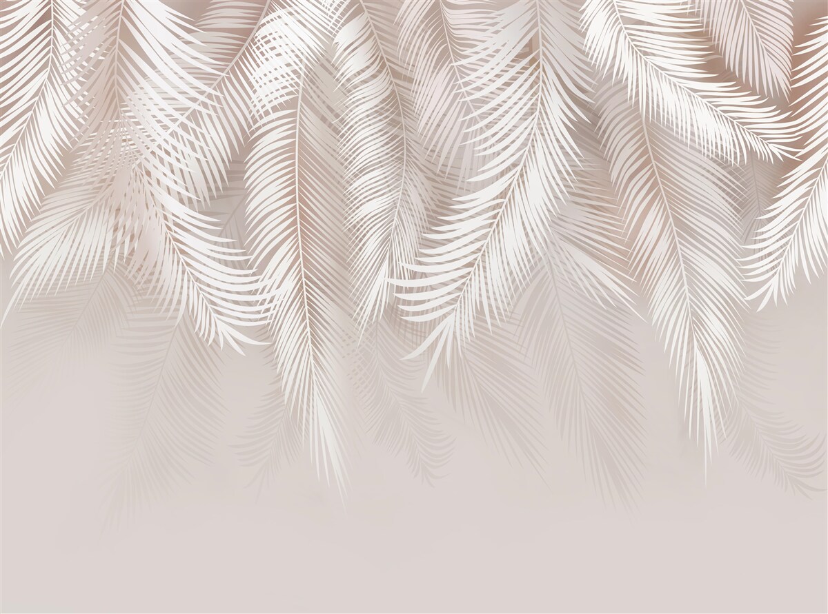 Papier peint plumes roses douces