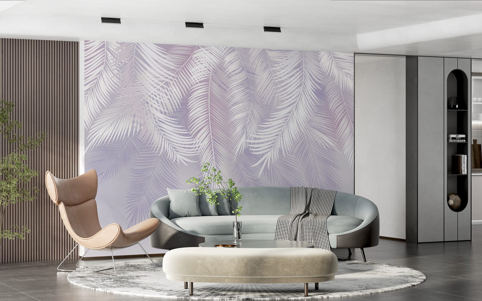 Papier peint les feuilles tropicales qui tombent