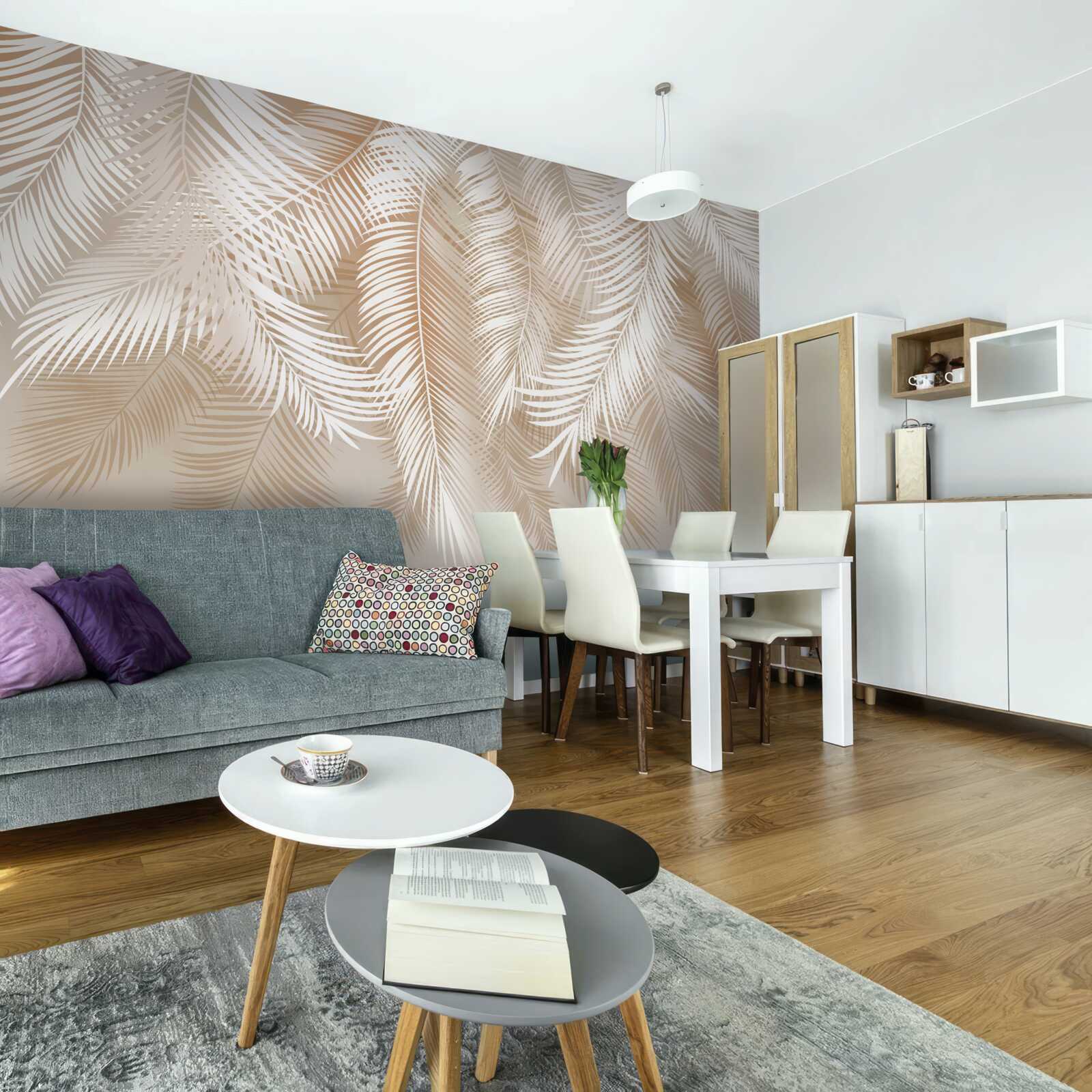 Papier peint feuilles de palmier des tropiques