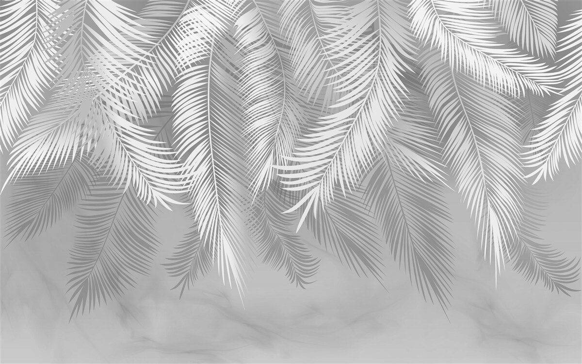 Papier peint feuilles tropicales