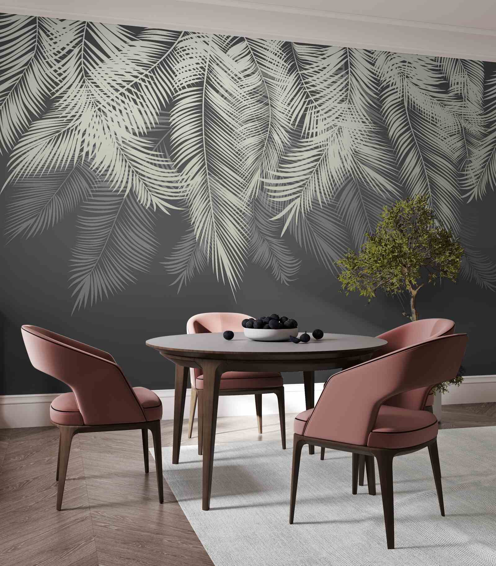 Papier peint la fougère a disparu dans l'obscurité de la nuit