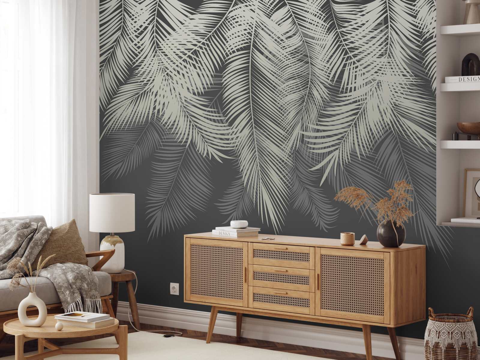 Papier peint la fougère a disparu dans l'obscurité de la nuit