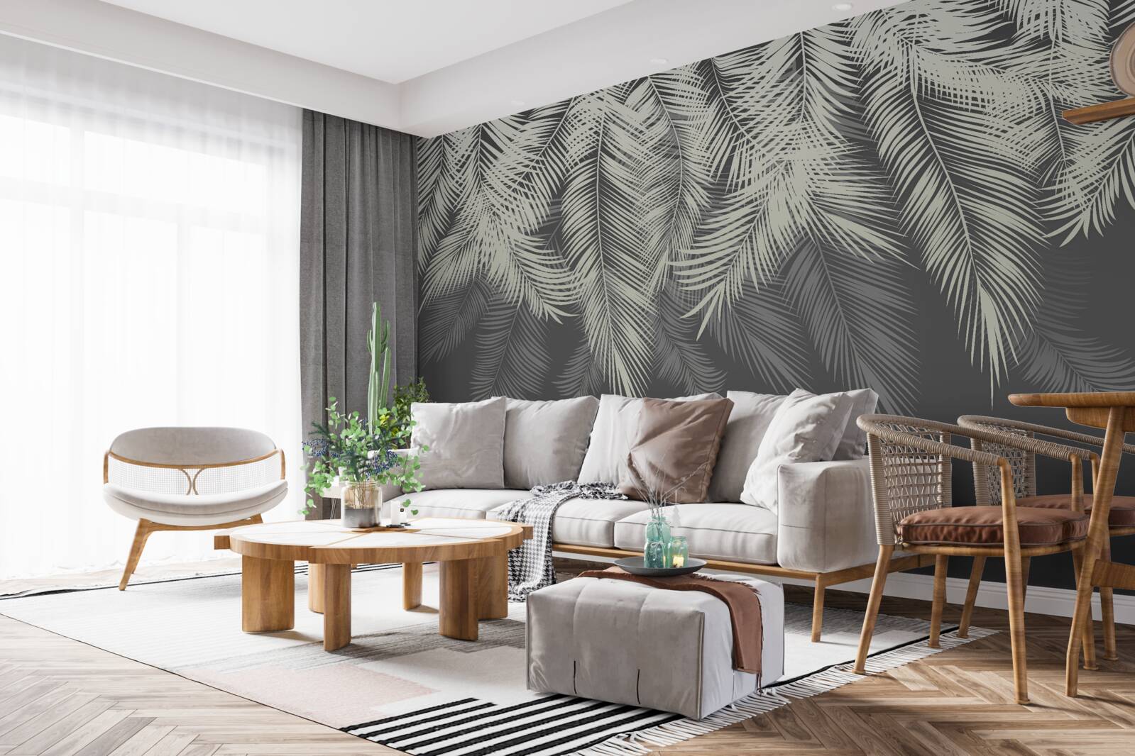 Papier peint la fougère a disparu dans l'obscurité de la nuit