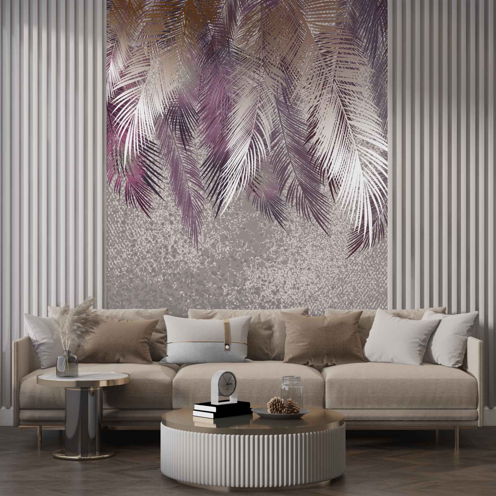 Papier peint de lourdes plumes pendent