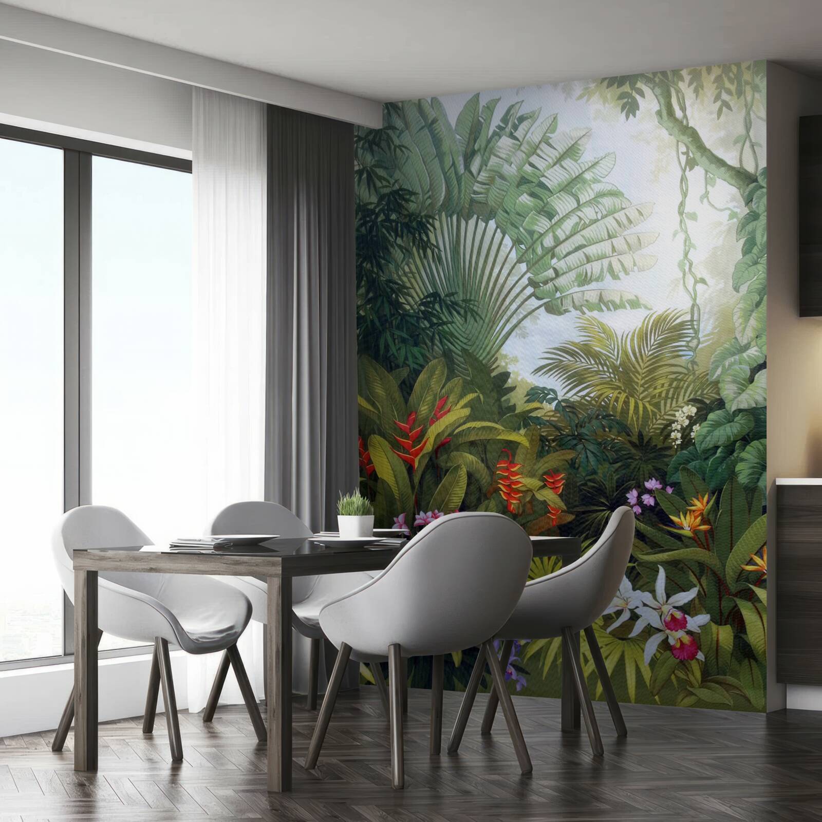 Papier peint des forêts tropicales fascinantes et mystérieuses