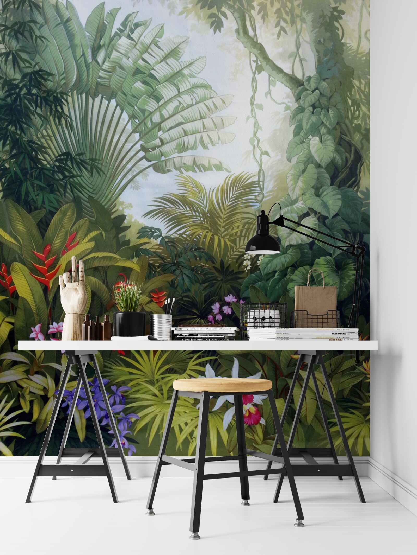 Papier peint des forêts tropicales fascinantes et mystérieuses