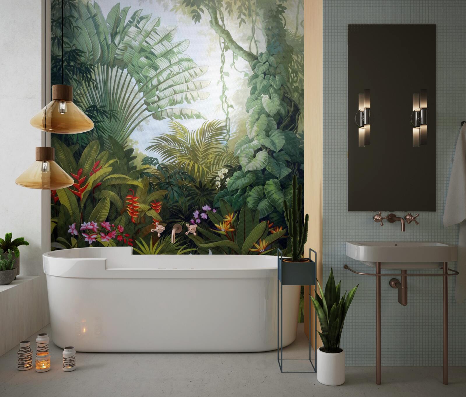 Papier peint des forêts tropicales fascinantes et mystérieuses