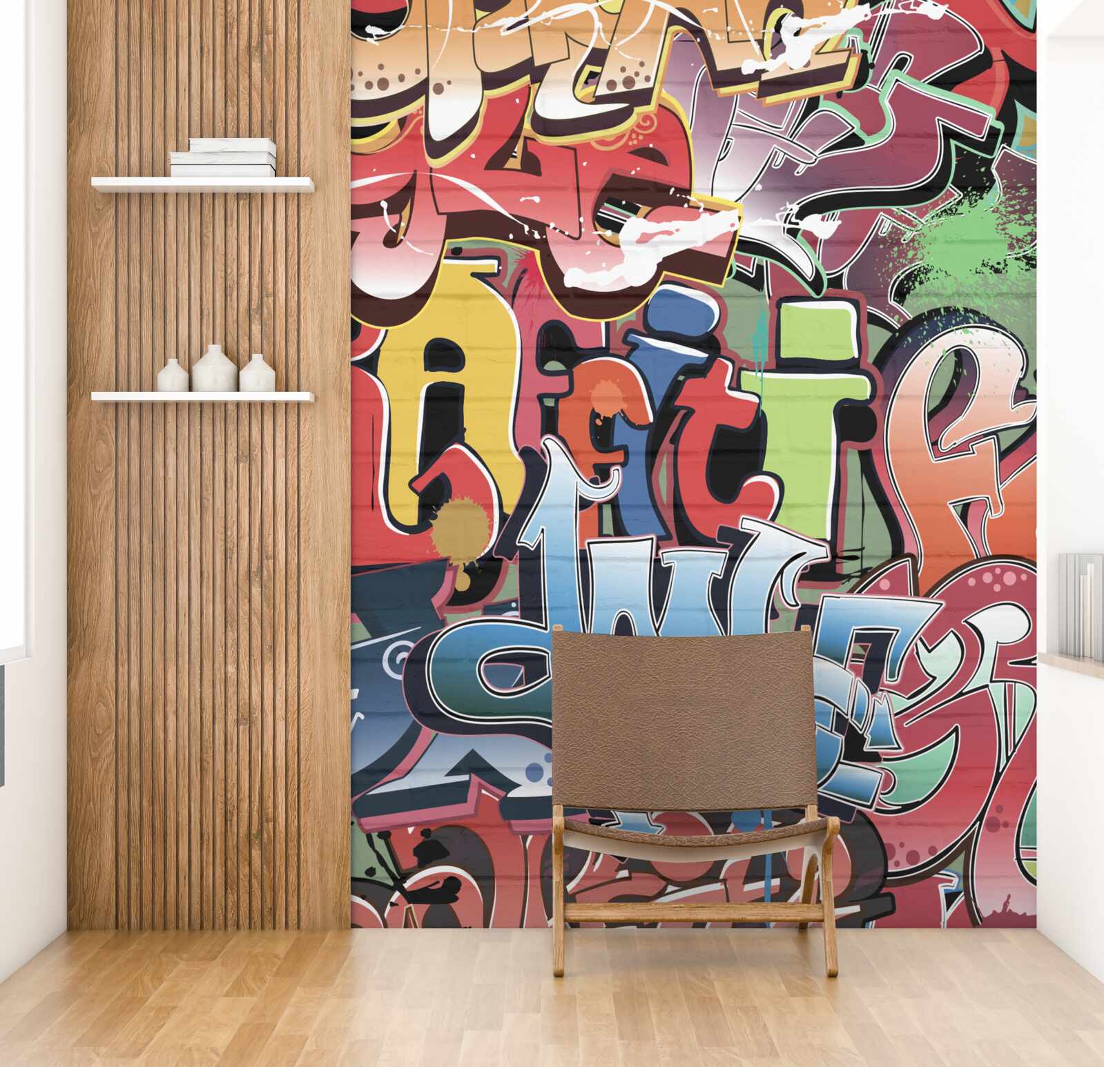 Papier peint texte explosif de l'art de la rue