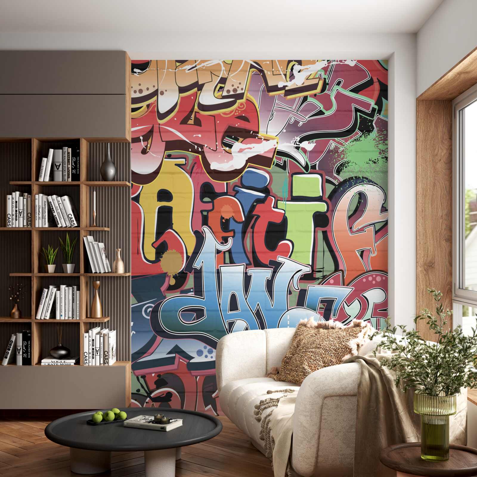 Papier peint texte explosif de l'art de la rue