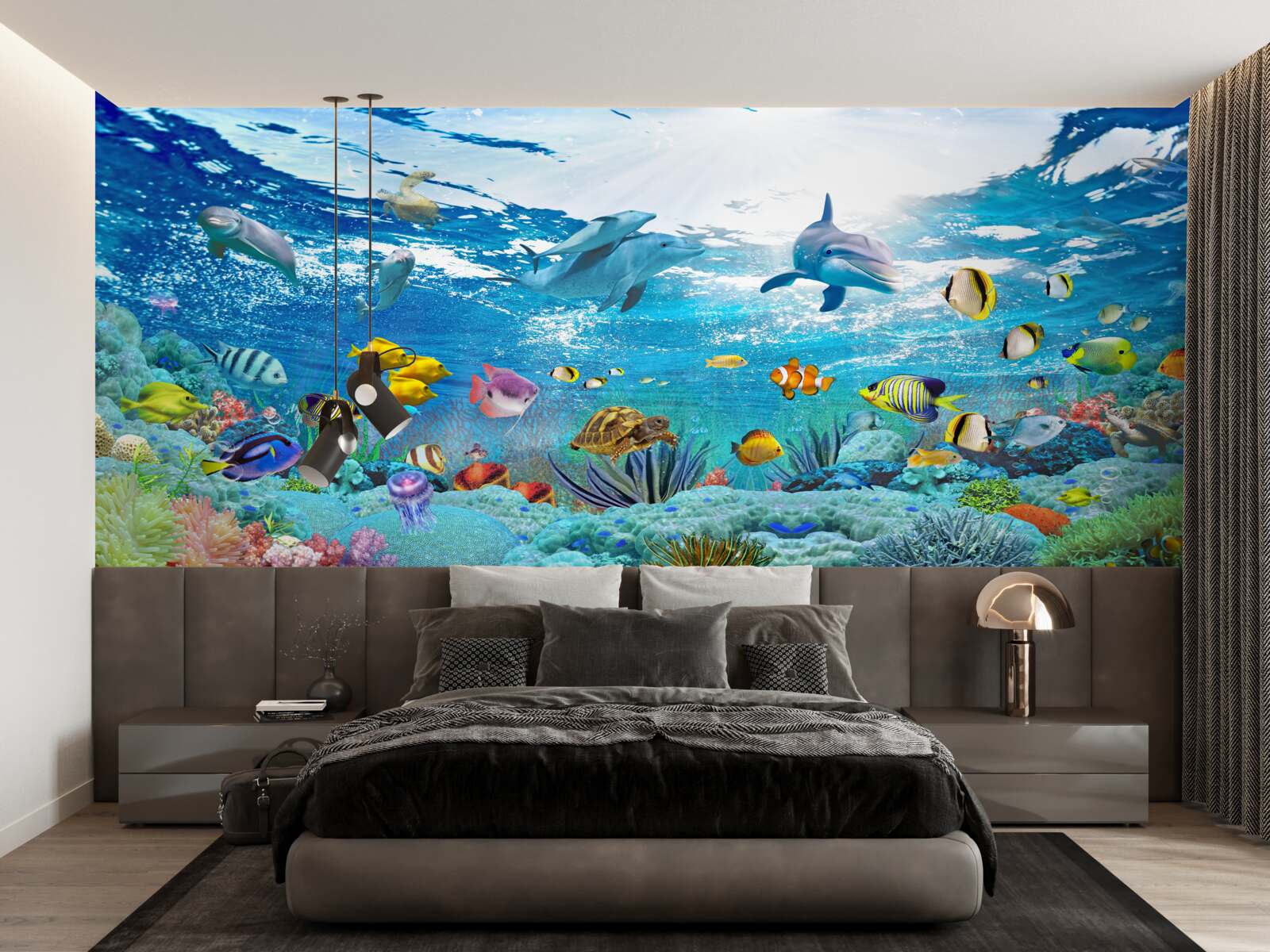 Papier peint Le monde sous l'eau en profondeur