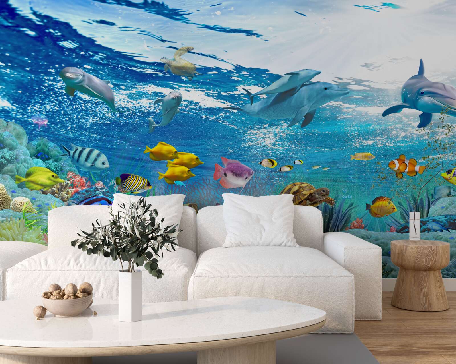 Papier peint Le monde sous l'eau en profondeur