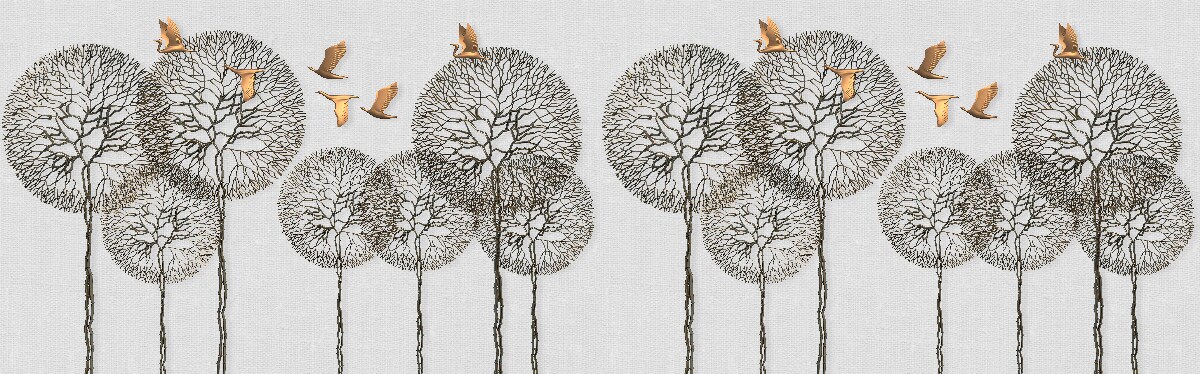 Papier peint papillons et mille-pattes