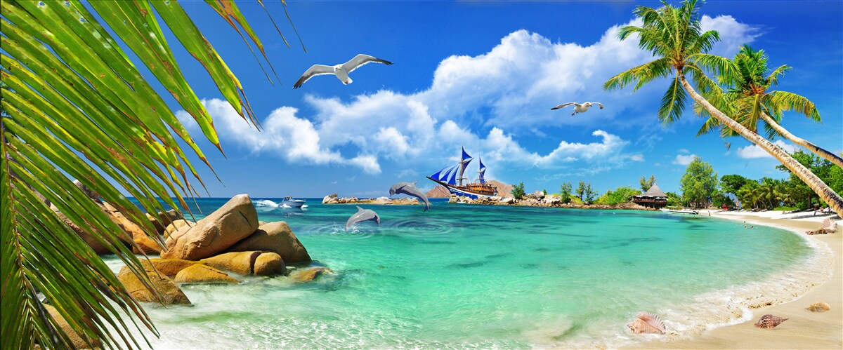 Papier peint zones océaniques et tropicales