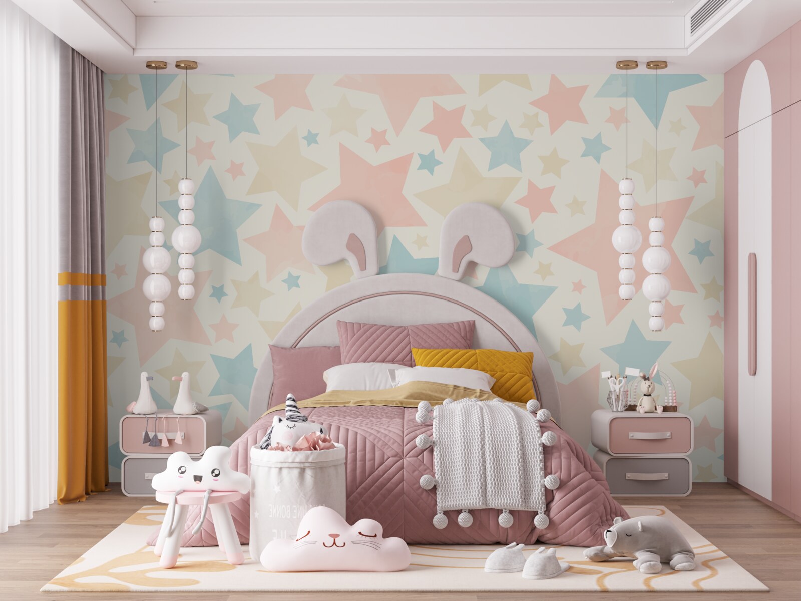 Papier peint des étoiles de toutes les couleurs