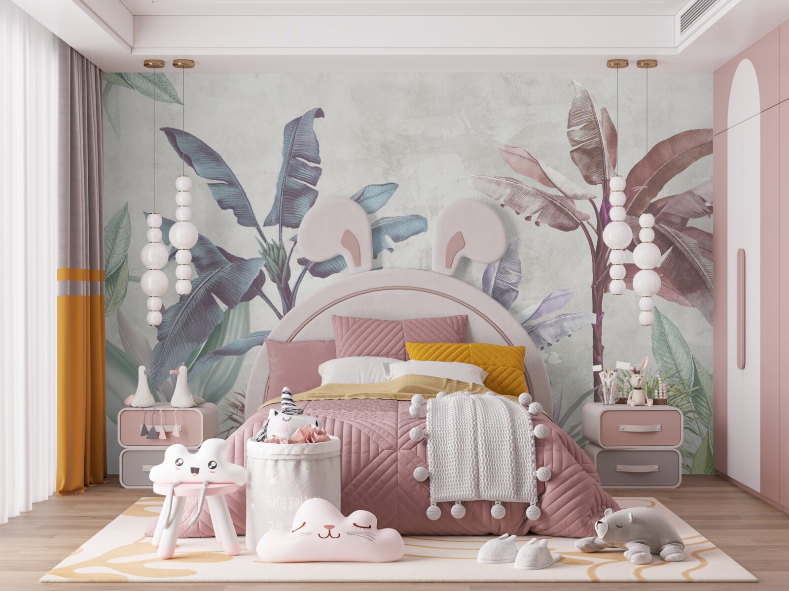 Papier peint des palmiers de toutes les couleurs