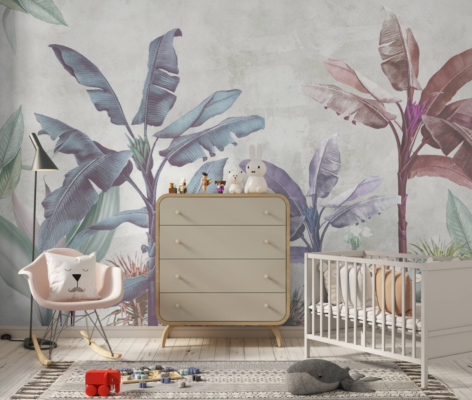 Papier peint des palmiers de toutes les couleurs