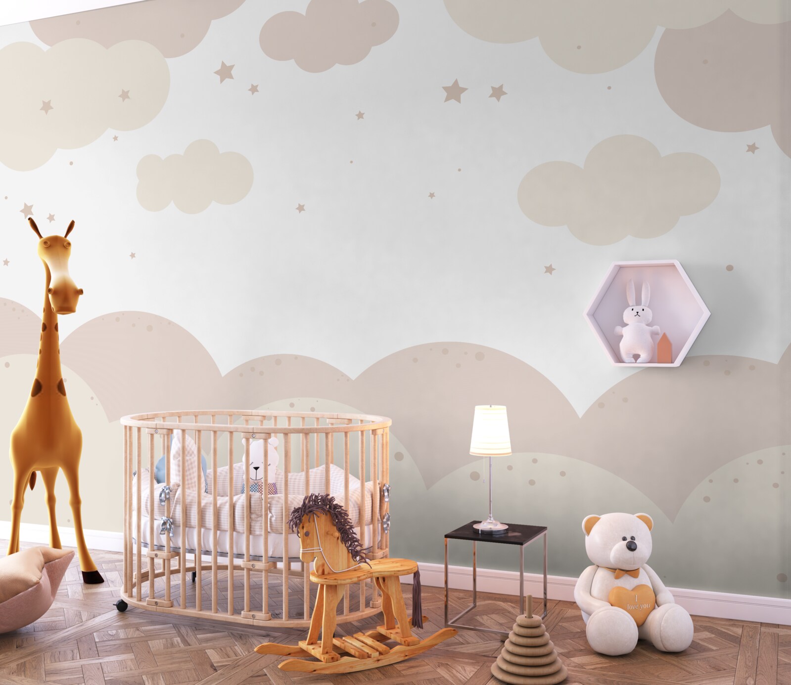 Papier peint des nuages aux couleurs vives