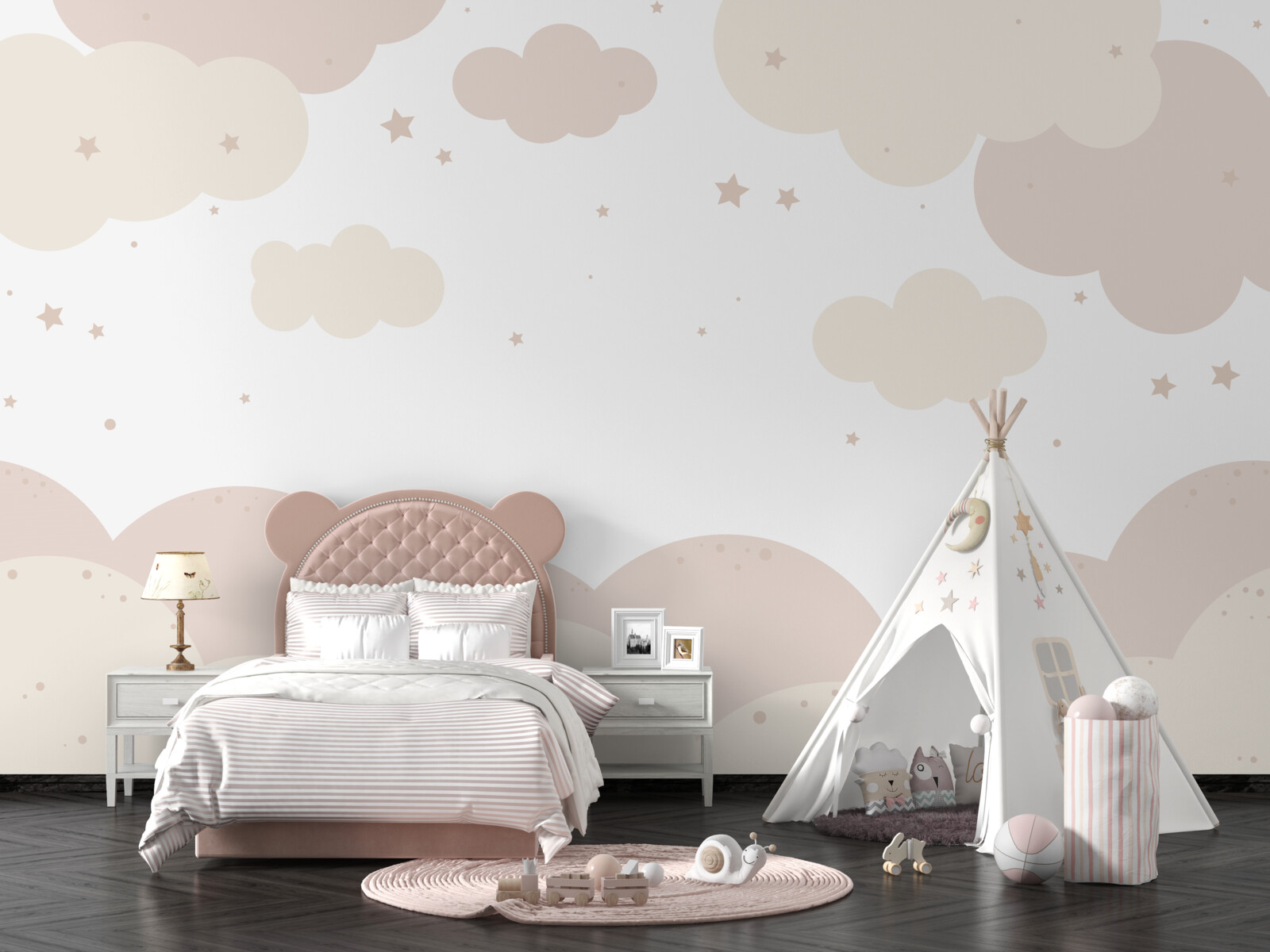 Papier peint des nuages aux couleurs vives