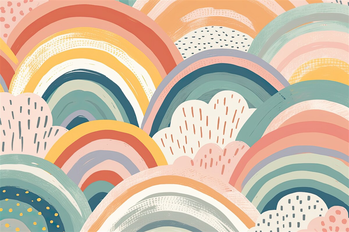 Papier peint des arcs-en-ciel de toutes les couleurs