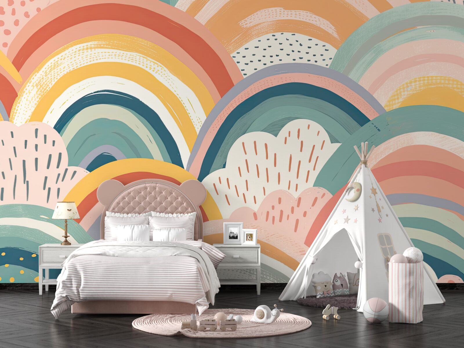 Papier peint des arcs-en-ciel de toutes les couleurs