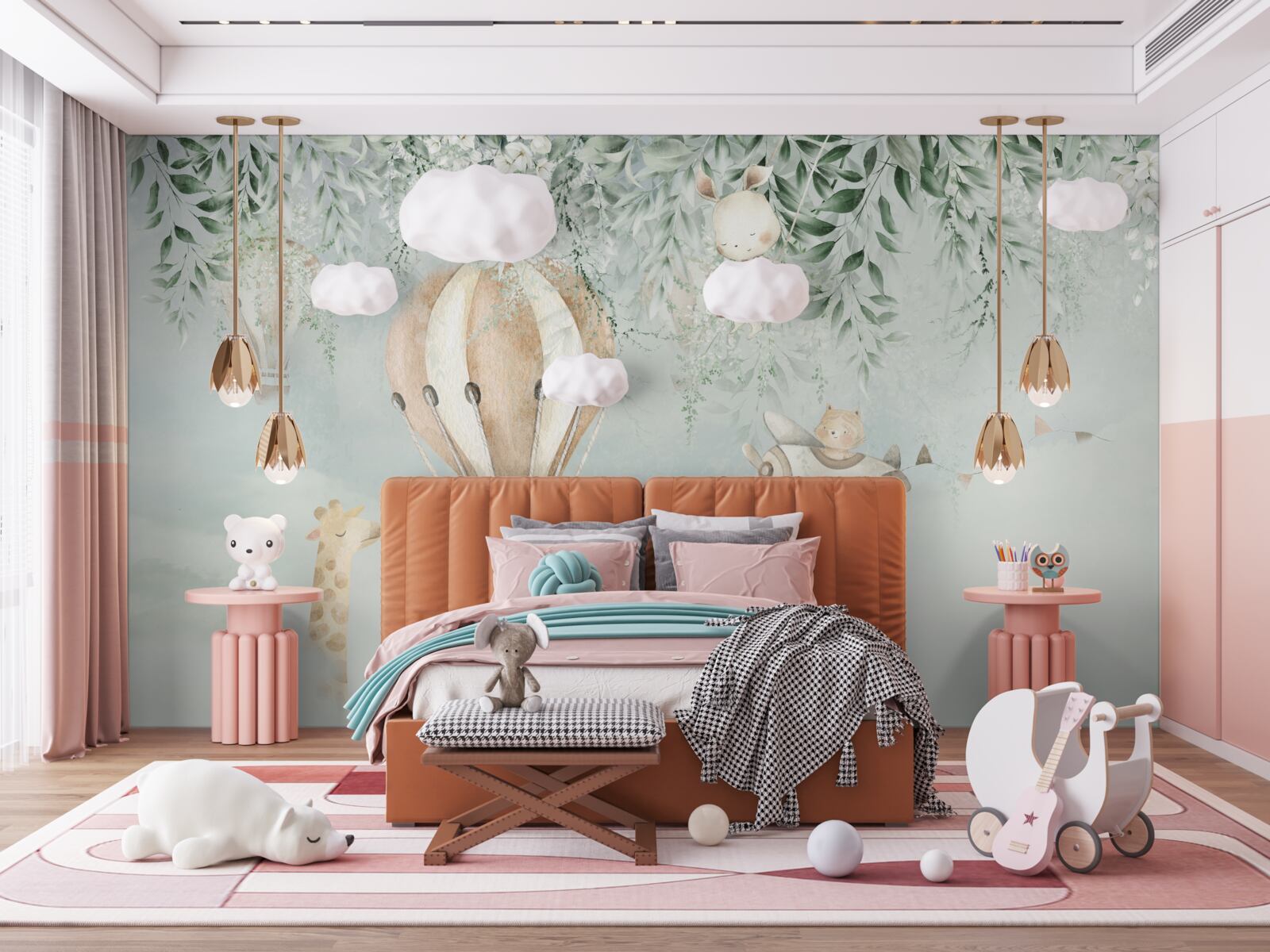 Papier peint animaux volants