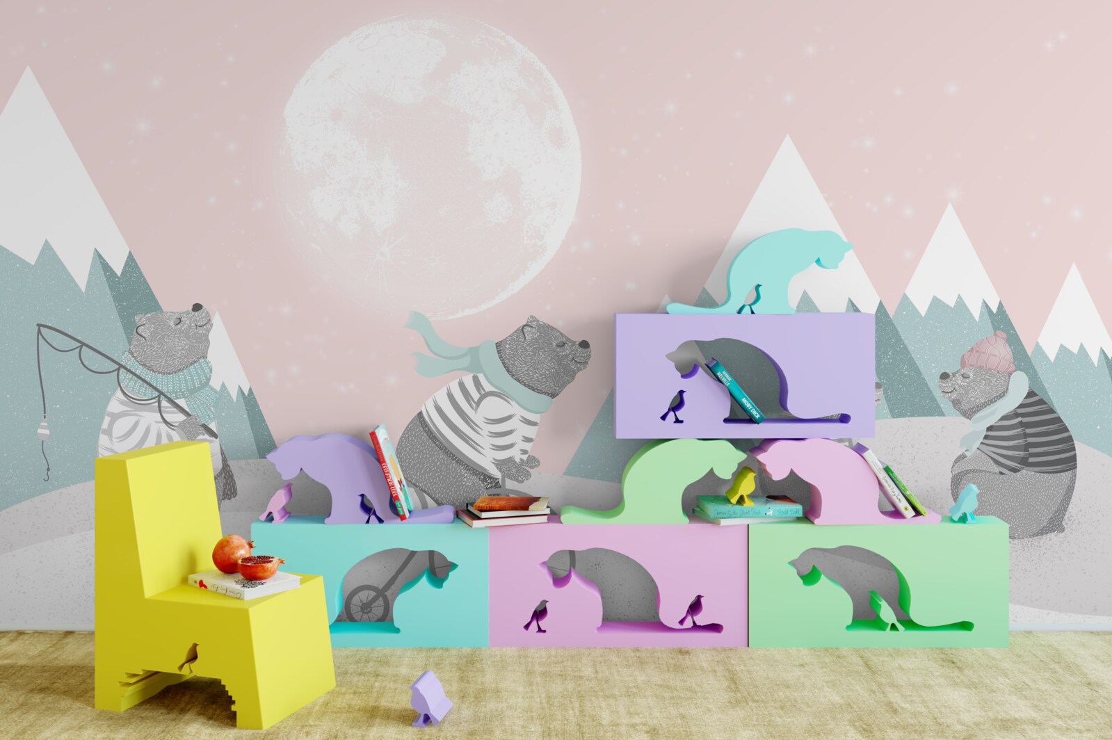 Papier peint ours de montagne