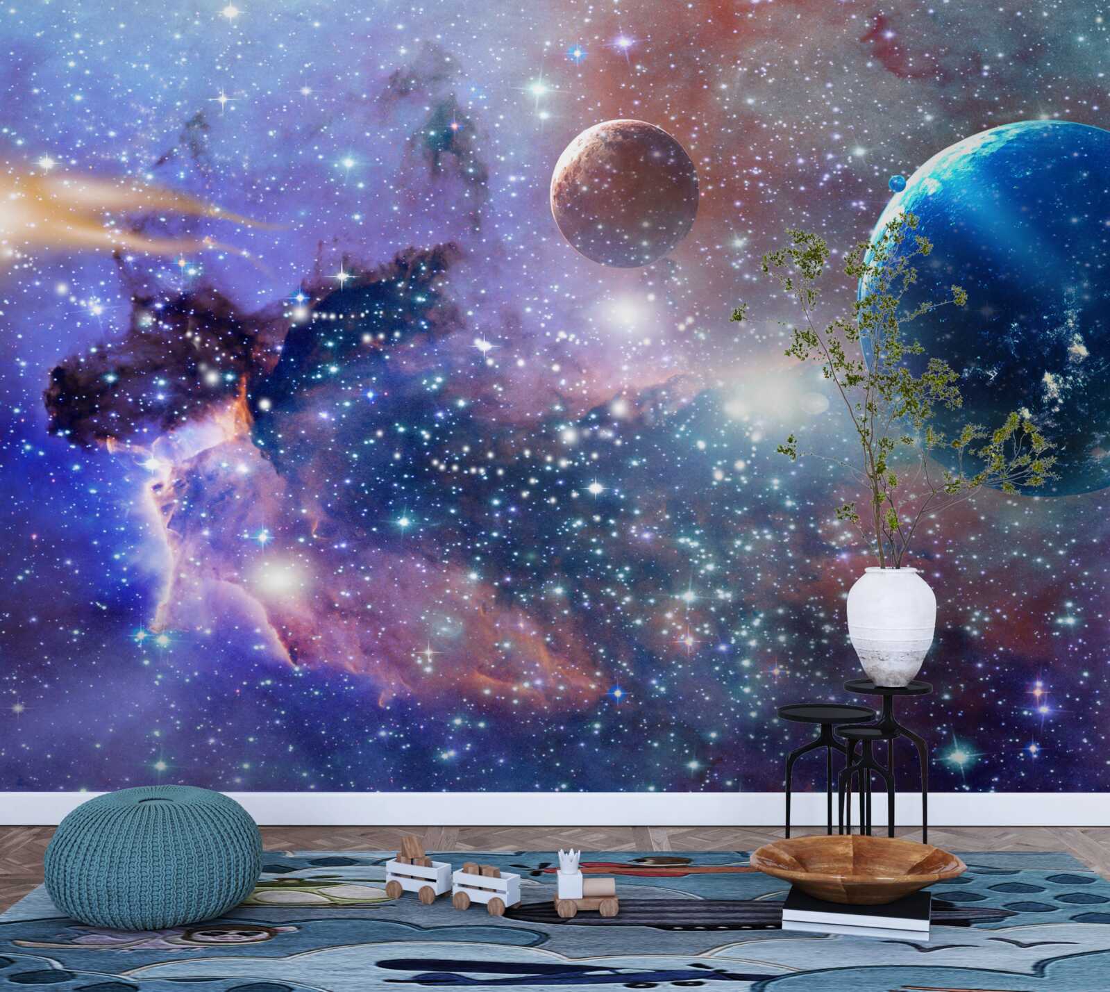 Papier peint univers lumineux