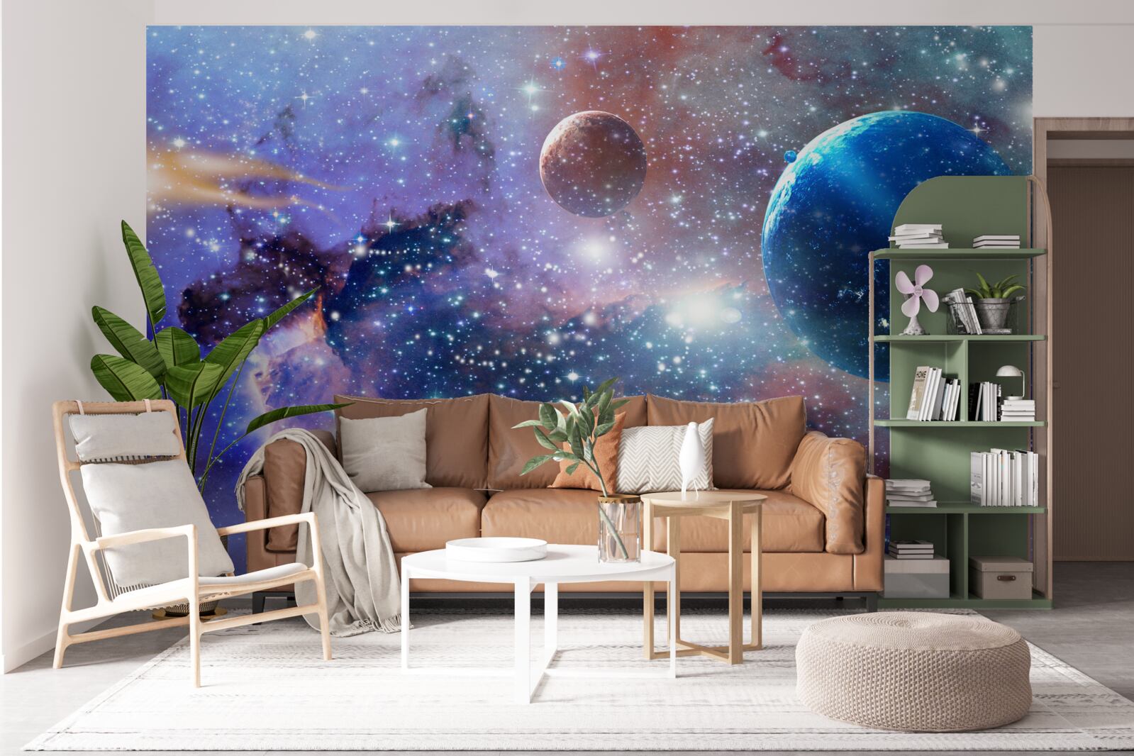 Papier peint univers lumineux