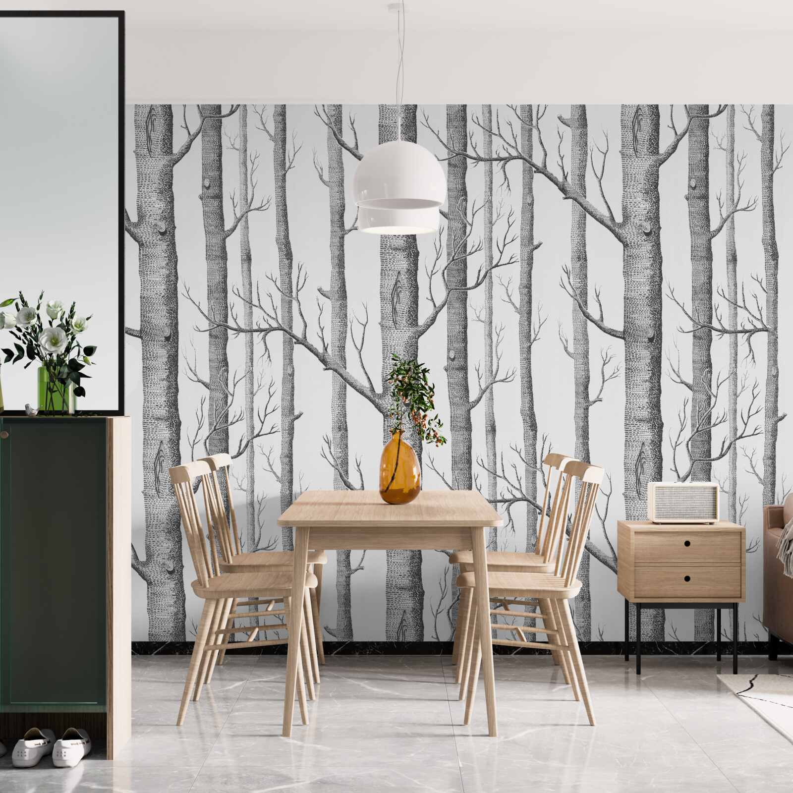 Papier peint arbres sans feuilles