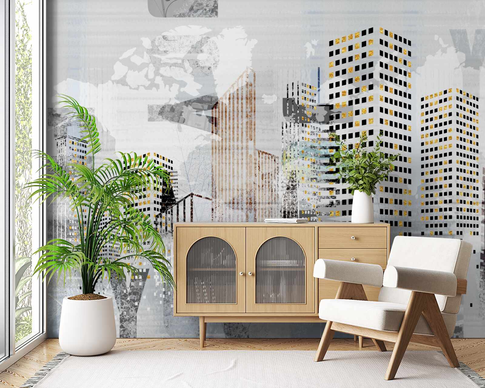 Papier peint la ville indiquée sur la photo