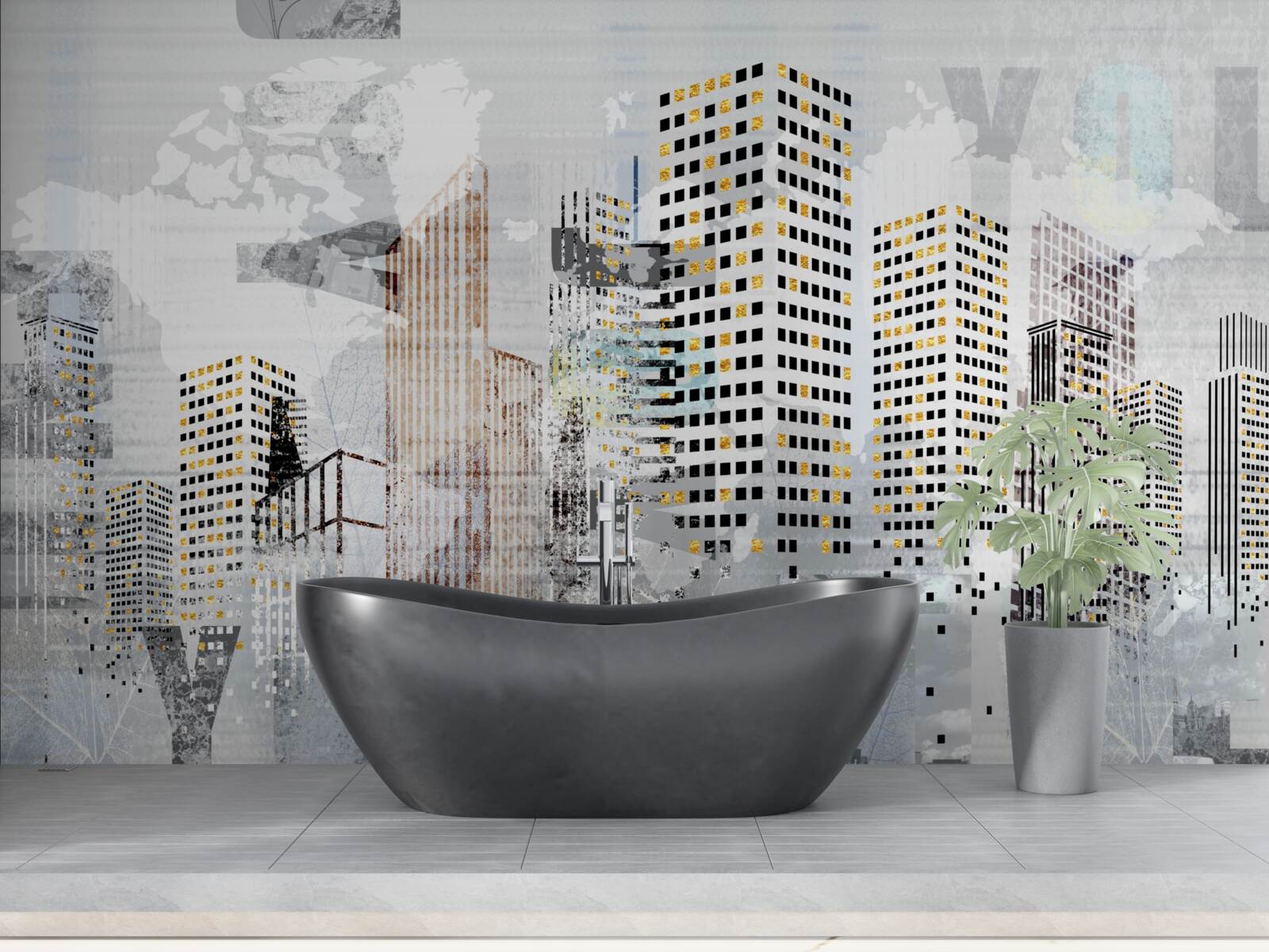 Papier peint la ville indiquée sur la photo