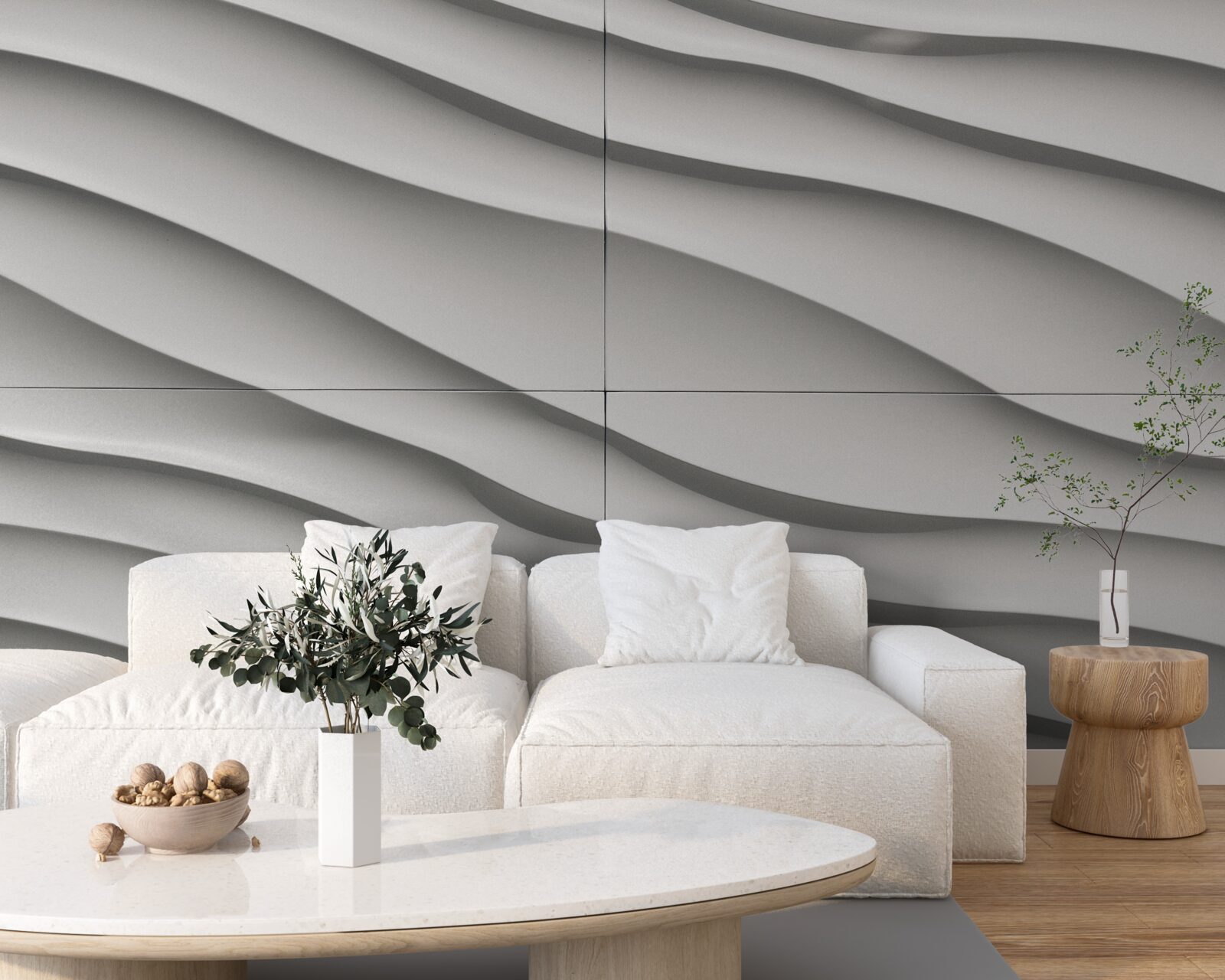 Papier peint les vagues sont bleues et lisses