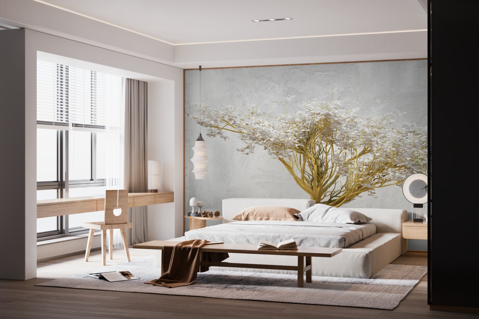 Papier peint un arbre fascinant en pleine floraison