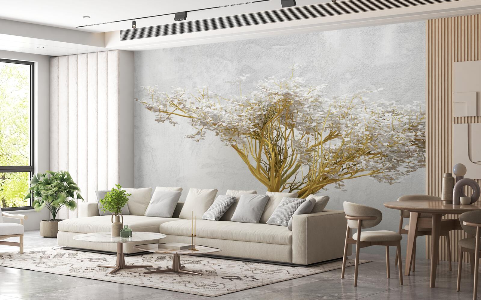 Papier peint un arbre fascinant en pleine floraison