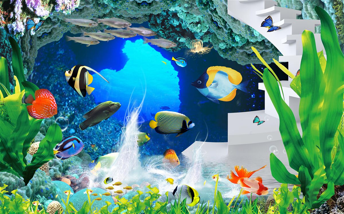 Papier peint les habitants des profondeurs sous-marines