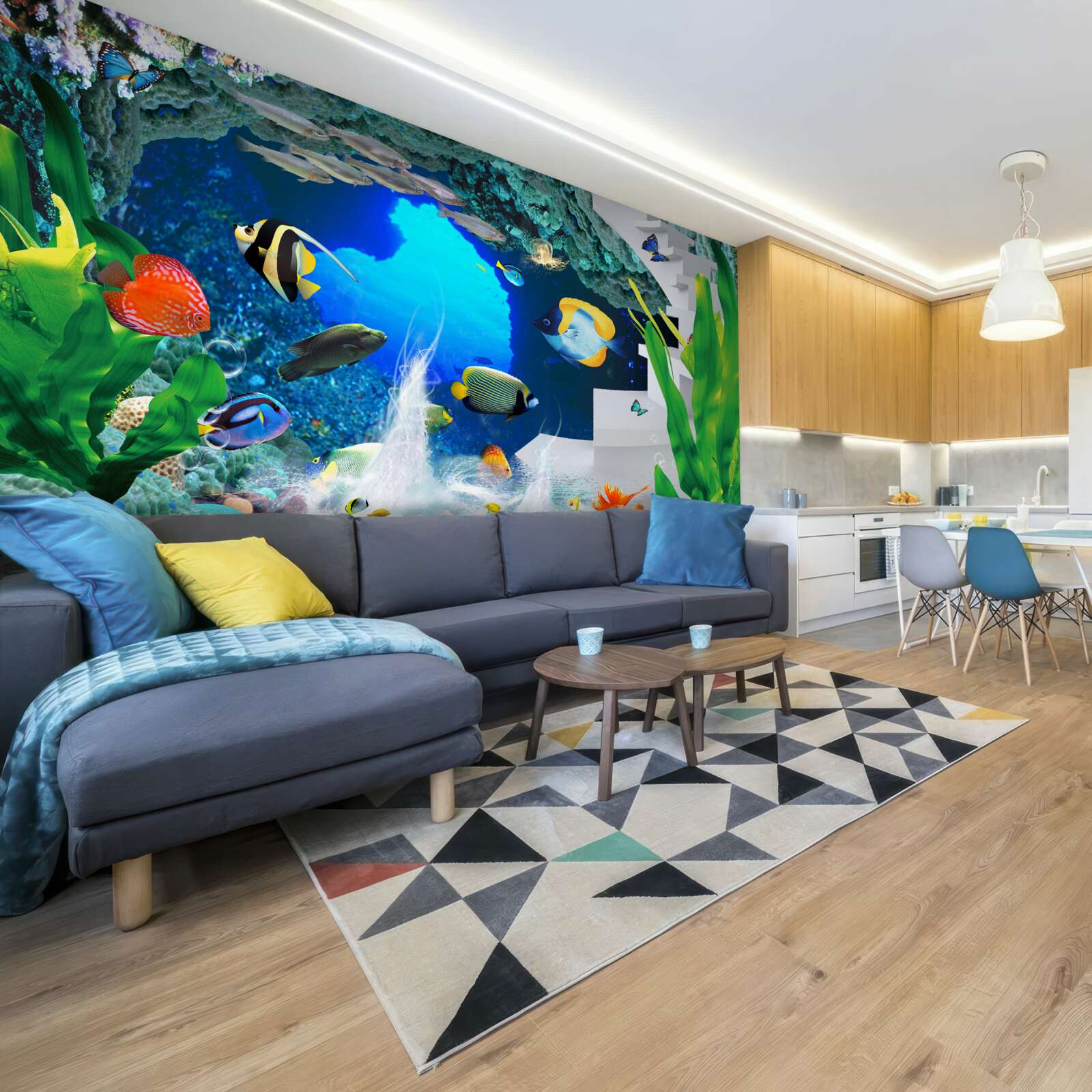 Papier peint les habitants des profondeurs sous-marines