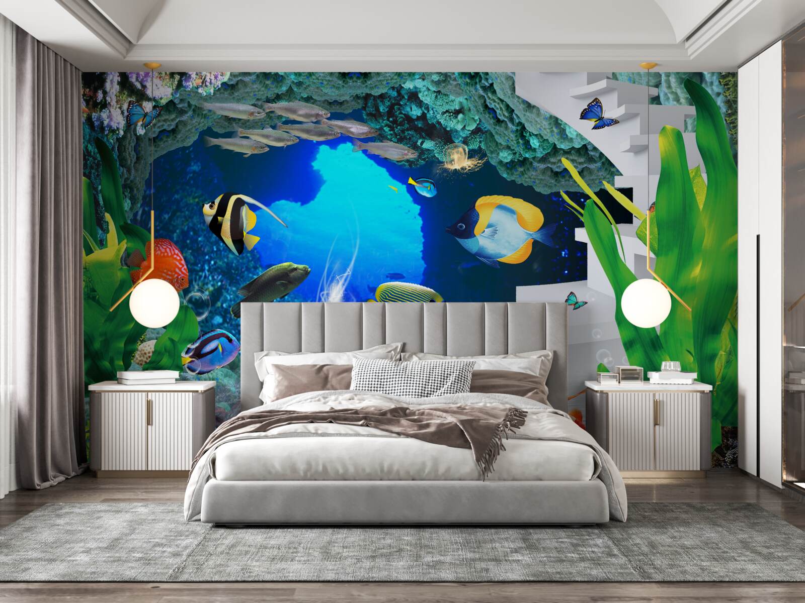 Papier peint les habitants des profondeurs sous-marines