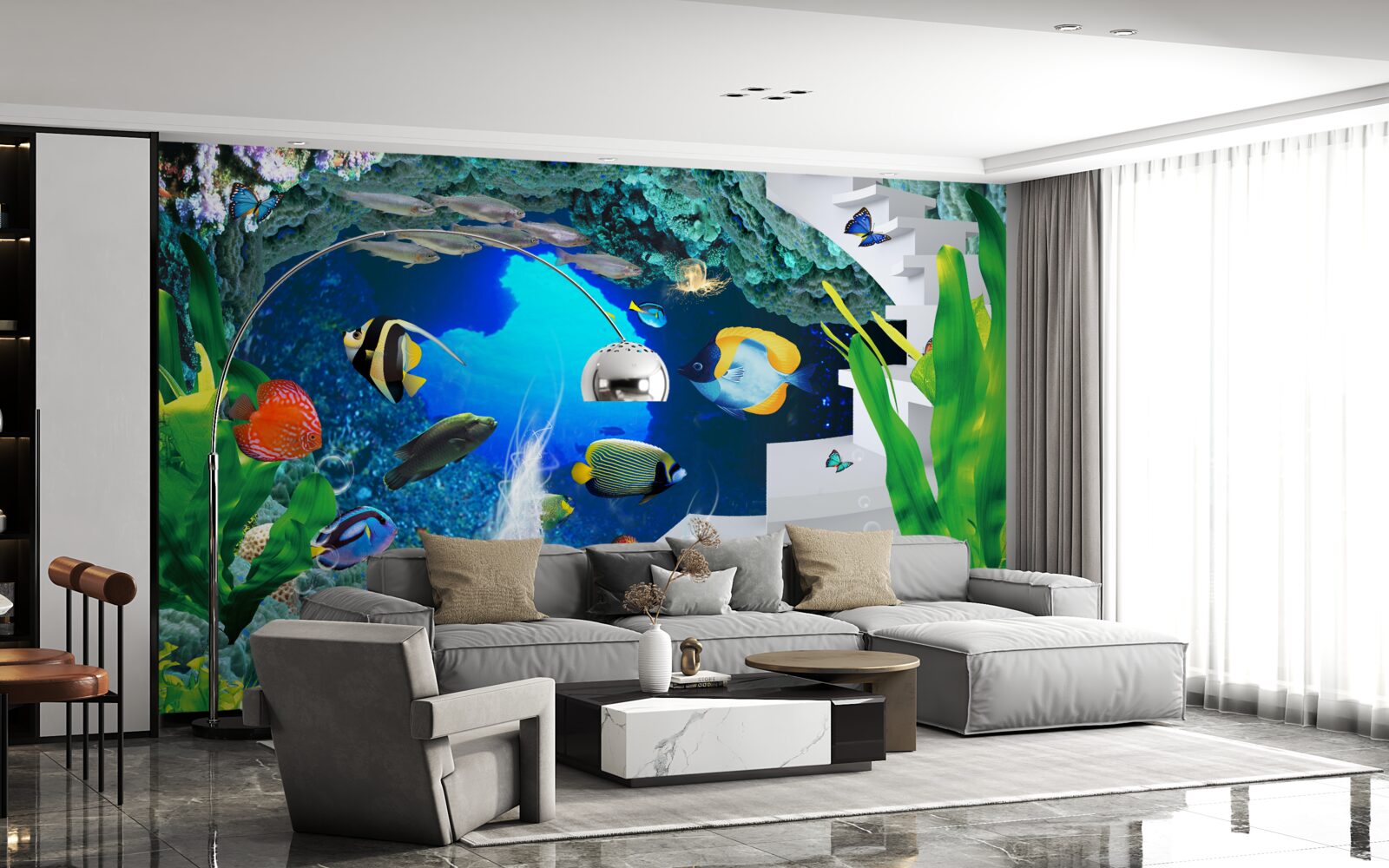 Papier peint les habitants des profondeurs sous-marines