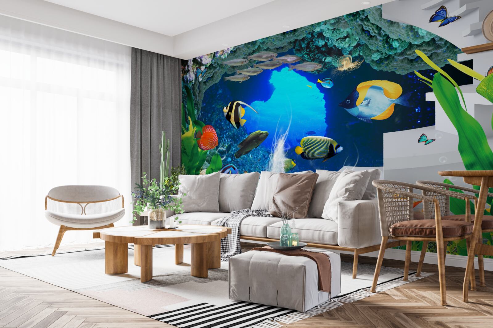 Papier peint les habitants des profondeurs sous-marines