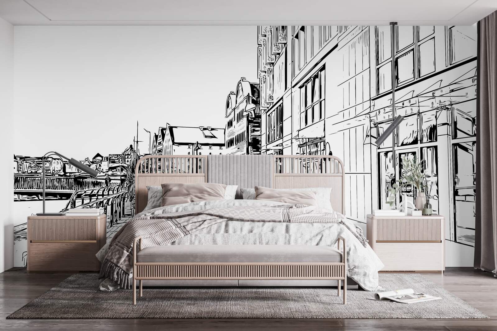 Papier peint talus pittoresque visible sur la photo