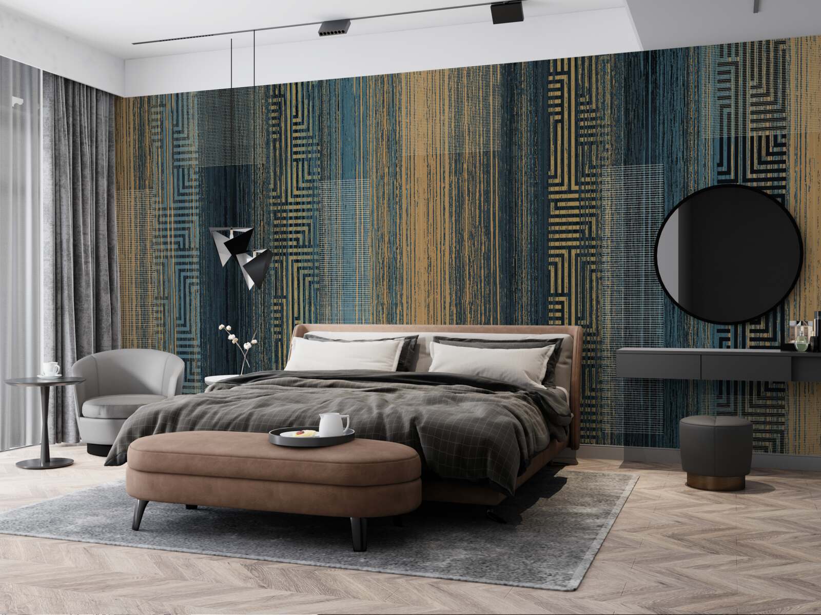 Papier peint les lignes verticales sombres qui ont perdu leur transparence