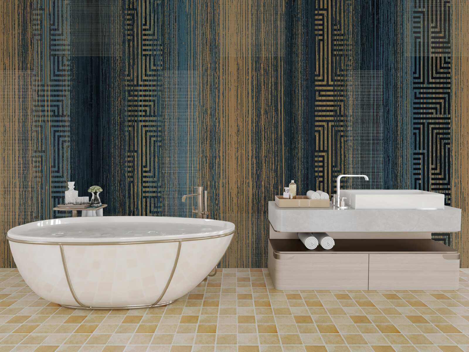 Papier peint les lignes verticales sombres qui ont perdu leur transparence